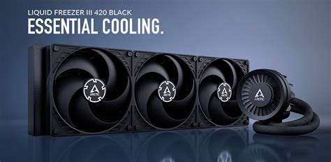 Arctic Cooling Liquid Freezer Iii 420 Series Black Aio Cpu Cooler W 3x Arctic P14 140mm Pwm