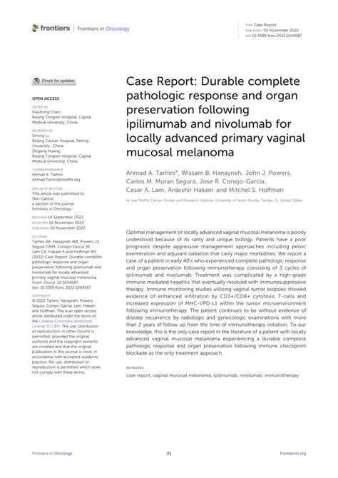 PDF Case Report Durable Complete Pathologic Response And Organ