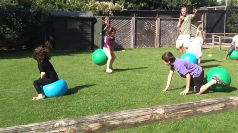 Zack Lois And Jacob In Space Hopper Race Youtube