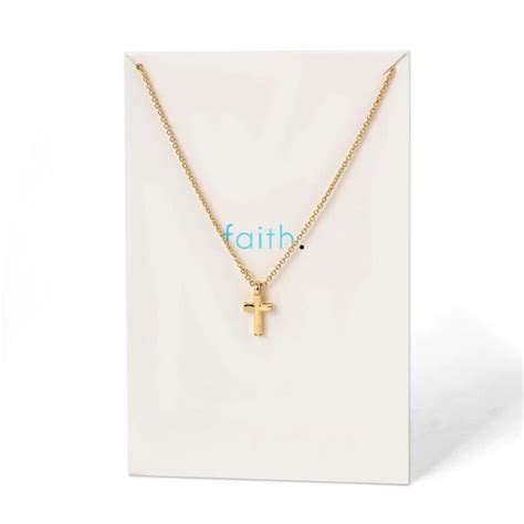 Collier avec Pendentif Croix Chrétienne Minimaliste Or Bijou Chrétien