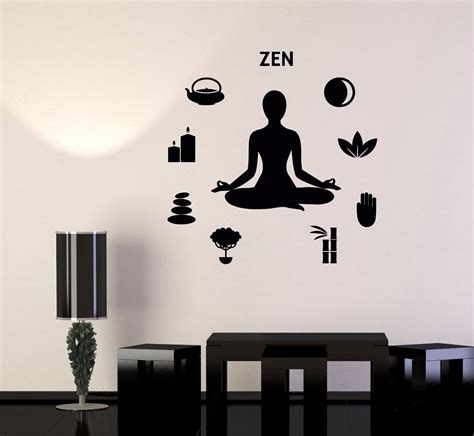 Details About Vinyl Wall Decal Zen Yoga Meditation Pose Buddhism