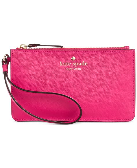 Lyst Kate Spade New York Cedar Street Slim Bee Wristlet In Pink