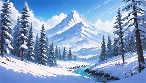 Snowy Mountain Anime Wallpaper by LouiDev on DeviantArt