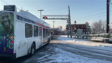 Septa Silverliner Iv 5 Car Goes By In The Snow In North Wales Pa Youtube