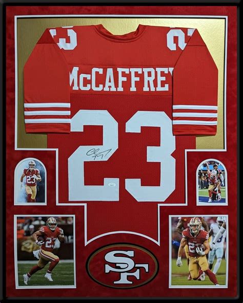 Framed In Suede San Francisco 49ers Christian Mccaffrey Signed Jersey