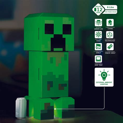 Minecraft Legends Large Creeper Mini Fridge Ukonic