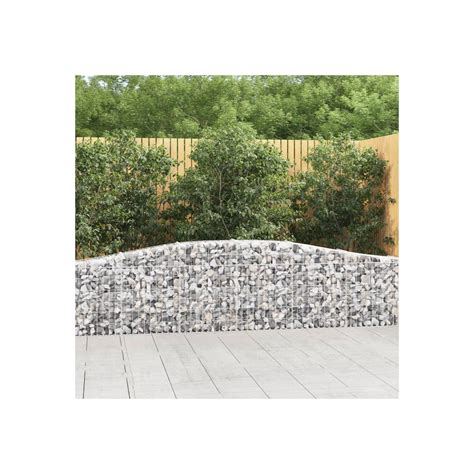 Paniers À Gabions Arqués 7 Pcs 400x30x60 80 Cm Fer Galvanisé Vidaxl à