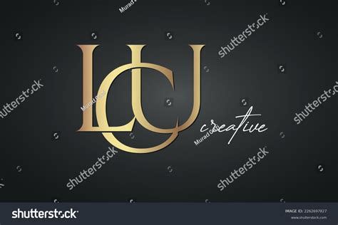 Luxury Letters Lcu Golden Logo Icon Stock Vector (Royalty Free ...