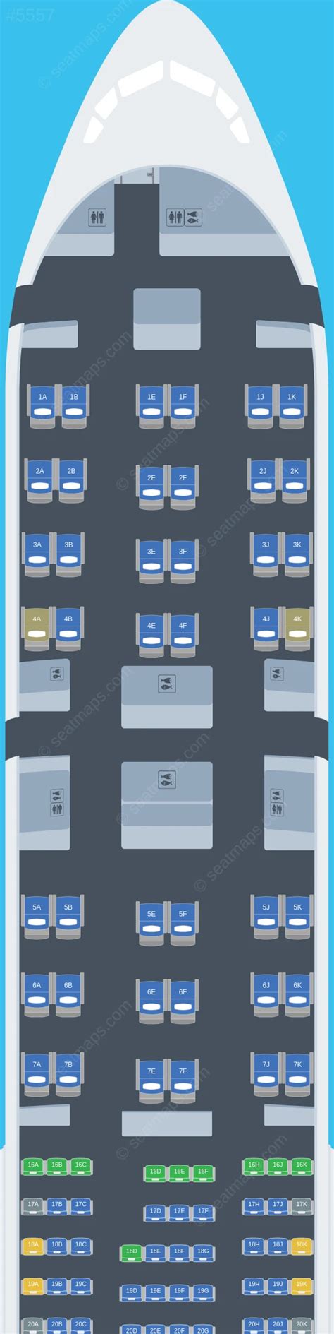 Seat Map Qatar Airways Boeing B Er Qsuite Seatmaestro Off