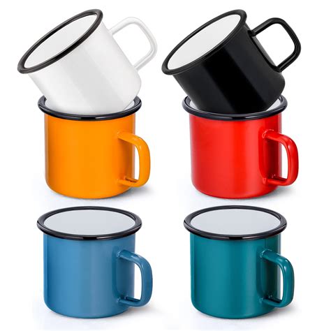 Buy Herogo Enamel Mug Enamel Camping Coffee Mug Set Of White Black