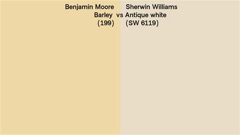 Benjamin Moore Barley 199 Vs Sherwin Williams Antique White SW 6119