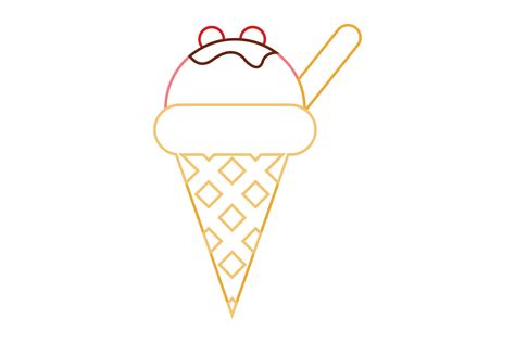 Color Line Ice Cream Graphic By Salfiart · Creative Fabrica