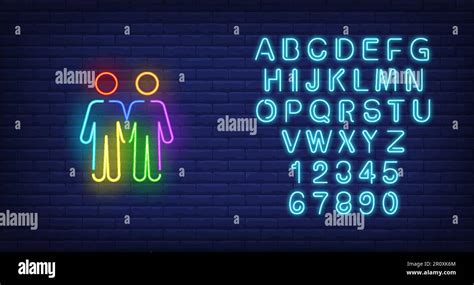 Homosexual Male Couple Neon Sign Stock Vector Image And Art Alamy