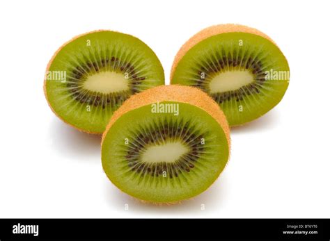 Kiwis Actinidia Deliciosa Cut In Halves Stock Photo Alamy