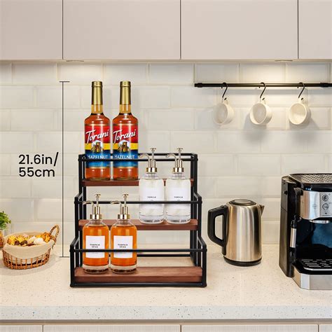 Snapklik THYGIFTREE Coffee Syrup Rack Organizer Syrup Bottle