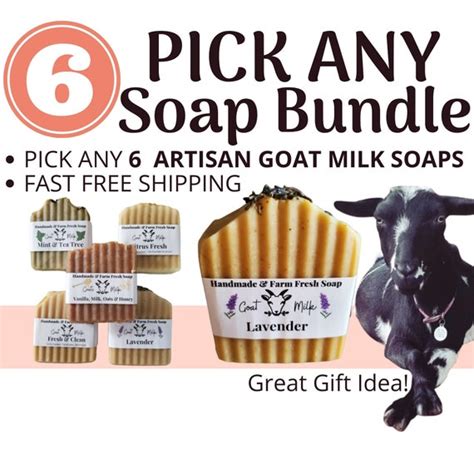 Goat Soap 6 Bar Bundle Goat Milk Soap Bundle Handmade Cold Etsy