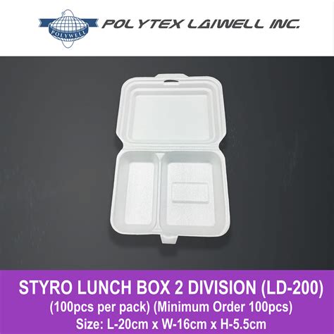 Styro Lunch Box 2 Division Ld 200 Lazada Ph