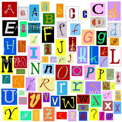 "Alphabet Magazine Letters " by Katrina Brown - Mostphotos