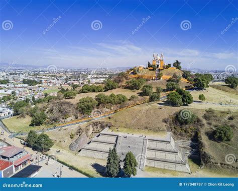 The Famous Pyramid of Cholula Stock Image - Image of architecture, exterior: 177048787