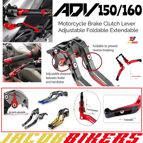 Honda Adv 150 160 Folding Extendable Cnc Adjustable Clutch Brake Levers