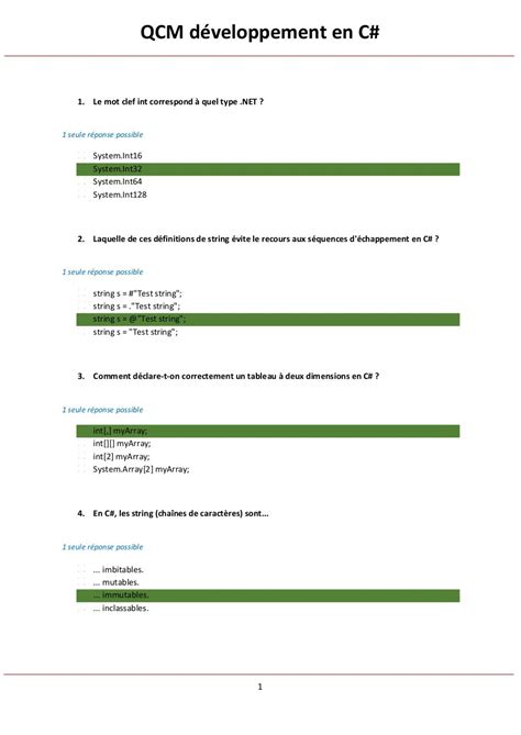 PDF Télécharger Qcm en ses Gratuit PDF PDFprof