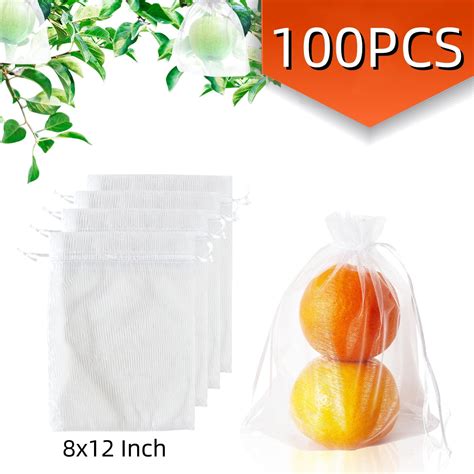 Fruit Protection Bags Fruit Netting Bags With Drawstring Garden Fruit