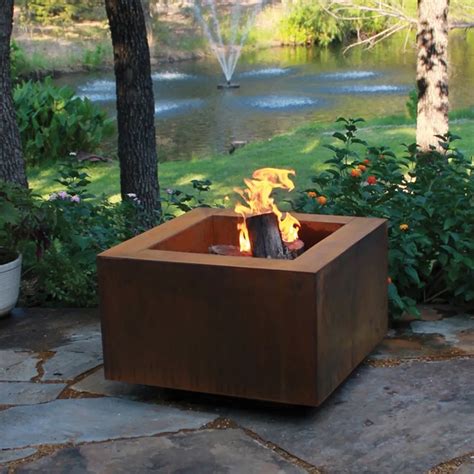 Outdoor Decorative Corten Steel Garden Treasure Gas Fire Pit Buy High