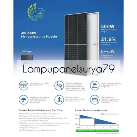 Jual Panel Surya Sollar Cell 500wp Mono Maysun Solar Indonesia Shopee Indonesia