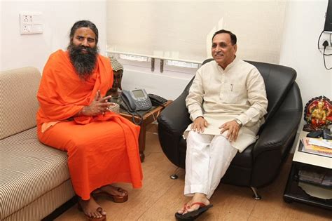 Yoga Guru Baba Ramdev Visited Gujarat And Meet Gujarat Cm Rupani