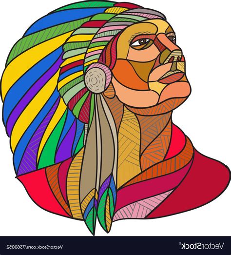 Native American Headdress Drawing At PaintingValley Explore