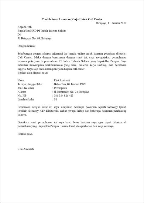 Contoh Surat Lamaran Kerja Parkir Surat Lamaran Kerja Desain Contoh