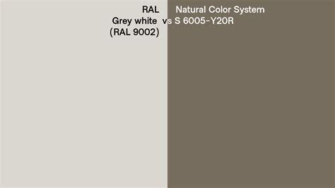 Ral Grey White Ral 9002 Vs Natural Color System S 6005 Y20r Side By