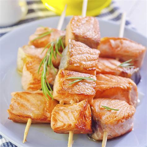 Recette Brochettes de saumon grillées facile rapide