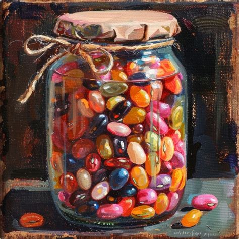 Jar Of Jelly Beans Art Free Stock Photo Public Domain Pictures