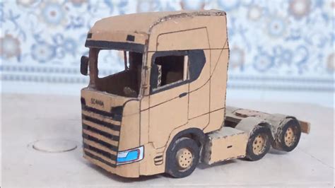 Cardboard Scania Truck How To Make A Truck From Cardboard At Home