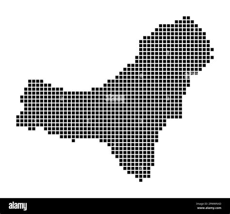 El Hierro map. Map of El Hierro in dotted style. Borders of the island ...