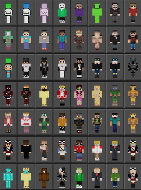 Minecraft Youtubers 20 Skin Pack Minecraft Addons