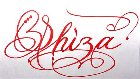 Shiza Name Signature Calligraphy Status How To Write With Cut Maker