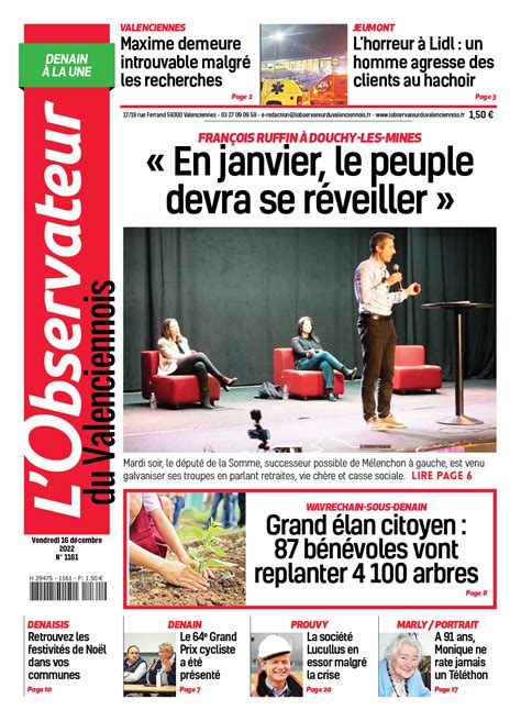 L Observateur Du Valenciennois Denaisis Du Vendredi D Cembre