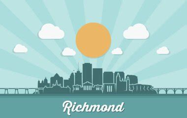 Richmond Skyline Silhouette Richmond silhouette city skyline with rva ...