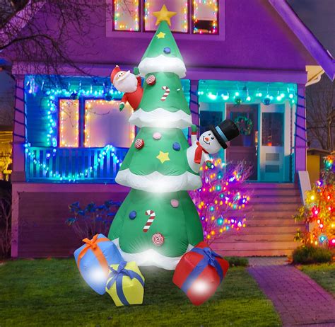 Rbol De Navidad Inflable Para Exteriores Pies Con Luz Led Gigante