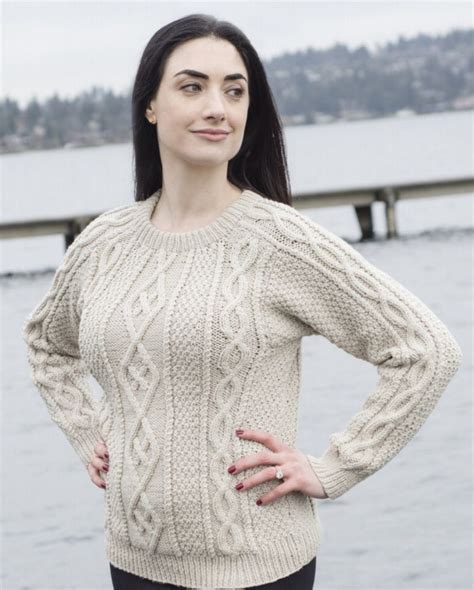 Free Knitting Pattern For A Cabled Sehome Pullover Aran Cabled Ladies