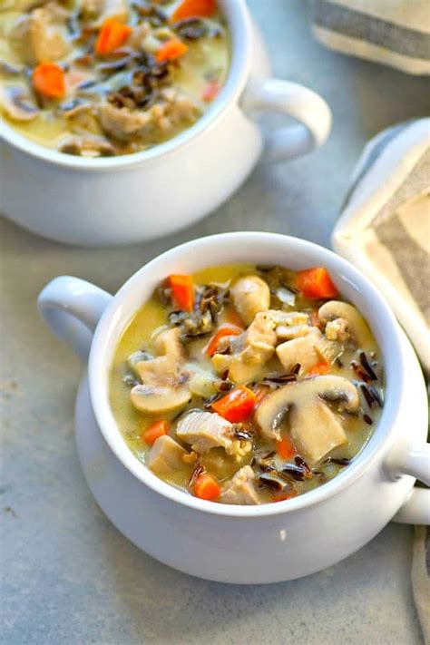 Creamy Chicken Mushroom Wild Rice Soup