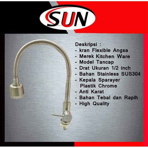 Jual Kran Keran Air Dapur Flexible Stainless Sus 304 Cuci Piring Bebek