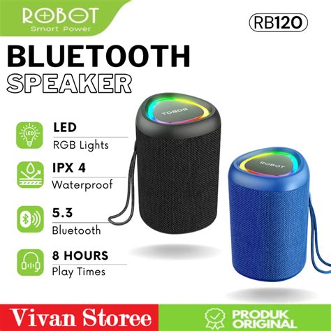 Jual Robot Rb120 Bluetooth Speaker Portable 5 3 RGB Waterproof IPX4