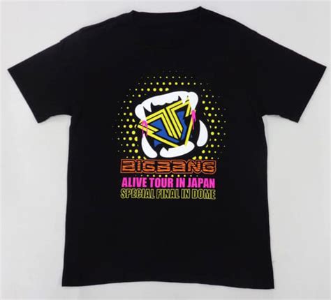 駿河屋 BIGBANG Tシャツ POP ブラック Mサイズ BIGBANG ALIVE TOUR 2012 IN JAPAN