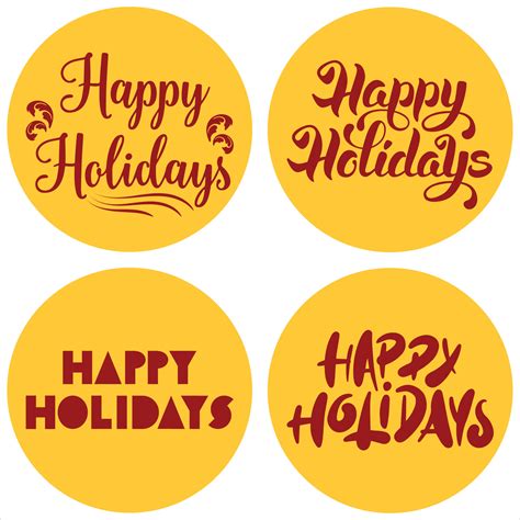 Happy Holidays Collection 15778675 Vector Art at Vecteezy