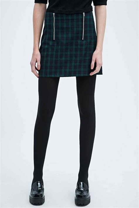 Cooperative By Urban Outfitters Pelmet Skirt In Black Watch Black