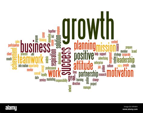 Growth Word Cloud Stock Photo Alamy