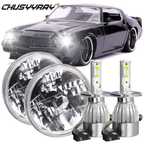 For Hummer H Pair Inch Round Led Headlights H High Low